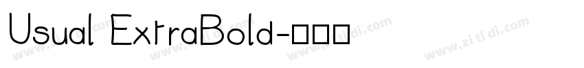 Usual ExtraBold字体转换
